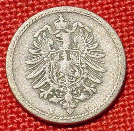 () Deutsches Reich 5 Pfennig 1876-E. Kaiserreich. J.3