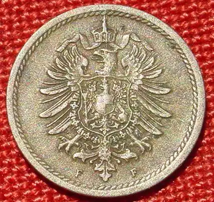 () Deutsches Reich 5 Pfennig 1876-F. Kaiserreich. J.3