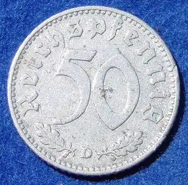 (1044036) Deutsches Reich. 50 Reichspfennig 1935-D. Drittes Reich. J.368