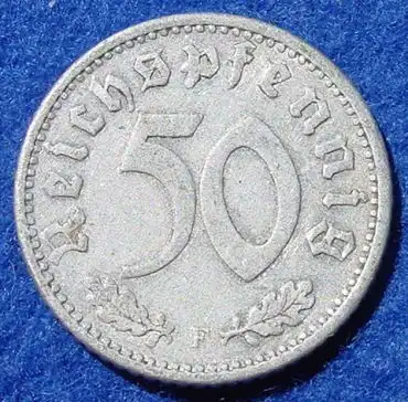 () Deutsches Reich. 50 Reichspfennig 1935-F. Drittes Reich. J.368