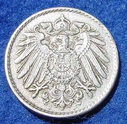 () Deutsches Reich. 5 Pfennig 1918-J. Kaiserreich. J.297. Eisen-Muenze