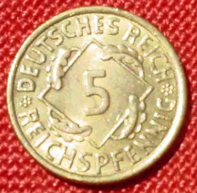 (1044073) Deutsches Reich. 5 Reichspfennig 1936-A. Weimarer Republik. J.316. Sehr guter Zustand, oder ?