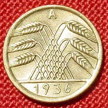 () Deutsches Reich. 5 Reichspfennig 1936-A. Weimarer Republik. J.316. Sehr guter Zustand, oder ?