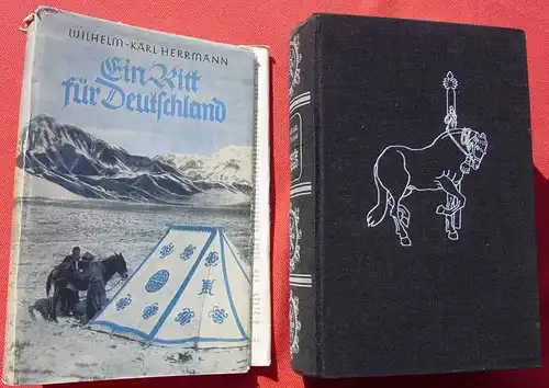 Versandkosten neu : ab Euro 6,00 () Herrmann "Ein Ritt fuer Deutschland" Geleitwort Sven Hedin. 592 S., 1. A., 1940 Nibelungen Verlag, Berlin  "Ein Ritt fuer Deutschland" Von Wilh.-Karl Herrmann, Rittmeister z. V., Geleitwort von Sven Hedin....