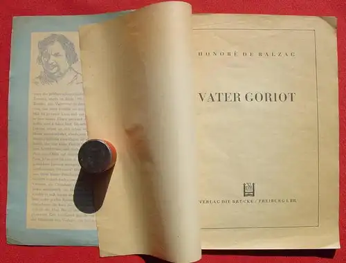 (1012792) Balzac "Vater Goriot". Methfessel. 88 S., Verlag Die Bruecke, Freiburg, Okt. 1946