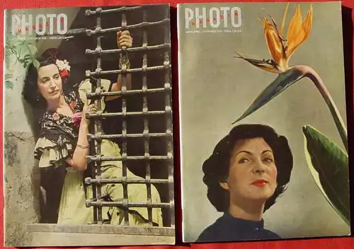 (0160030) "Photo Magazin" 4 Ausgaben 1950, je 66 Seiten. Grossformat. Herausgeber Heering