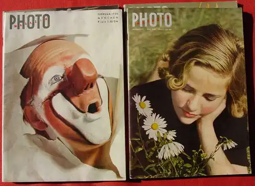 () "Photo Magazin" 4 Ausgaben 1950, je 66 Seiten. Grossformat. Herausgeber Heering