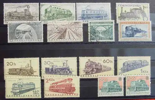 (1046366) Ceskoslovensko. Diverse Briefmarken Motiv Eisenbahn, Lokomotive, siehe bitte Bild