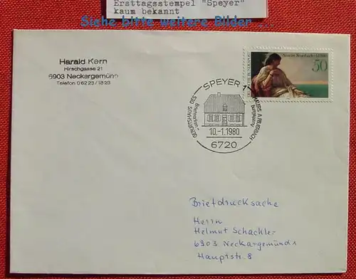 (1045910) Kuvert Speyer SST Speyer 10. 1. 1980, selten ? siehe bitte Bilder