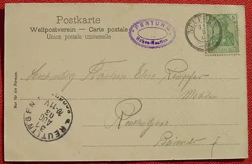 () Ruine Hohen Neuffen 1903, Stempel ! siehe bitte Bilder