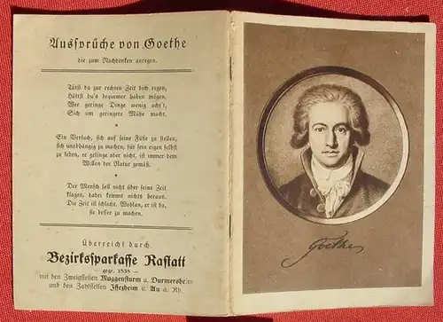 (1046209) "Goethe" Ein Bildheft zu seinem Leben und Wirken. Von Lindner u. Spohr. 64 Seiten. Format ca. 11 x 15 cm. Universum-Verlag Berlin 1932