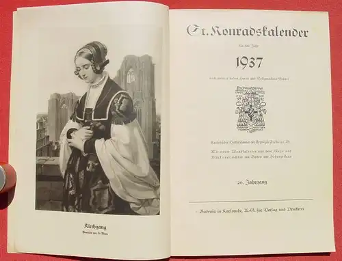 (1009375) "St. Konradskalender fuer das Jahr 1937" 136 S., mit Bildern, Karlsruhe 1936