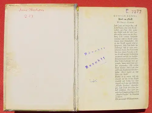 (1008974) Kappel, FRED PATRIK / Der blonde Panther "Mord am Abrill", Wildwest. 254 S., Engelbert Pfriem-Verlag