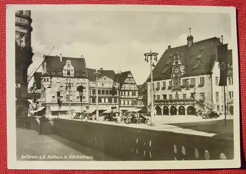 (1044979) Heilbronn a. N. Rathaus. Kaetchenhaus. HK-Fahnen. Foto-AK. Fegert-Staiger Nr. 4 C 2256