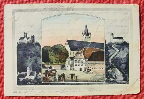 (1044986) Schwaigern. Neipperg. St Michaelsberg. AK 1915. Verlag Zundel. Stark gebraucht mit Maengeln !