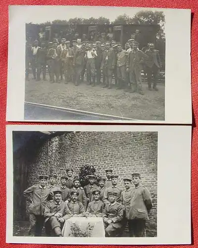 (1044989) Soldaten. 4 Foto-Postkarten u. 1 Atelierfoto, um 1914 ? WK I