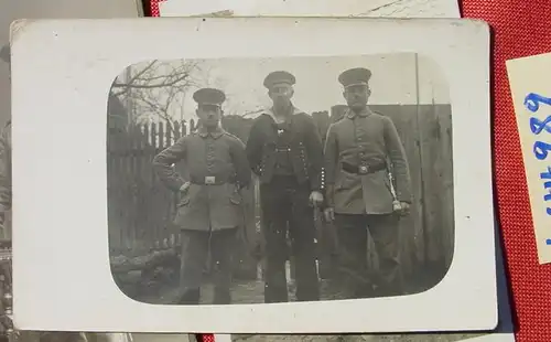 () Soldaten. 4 Foto-Postkarten u. 1 Atelierfoto, um 1914 ? WK I