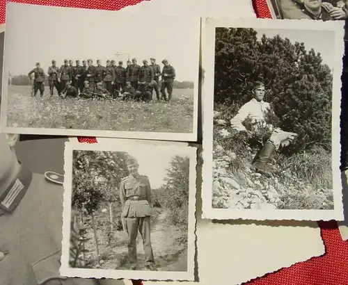 () Soldaten 3. Reich. Diverse Foto-Postkarten u. Fotos, unbeschrieben, siehe bitte Bilder