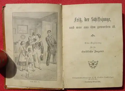 () "Fritz, der Schiffsjunge" Jugendheim-Bibliothek. 120 S., Oncken-Verlag, Hamburg # Jugendbuch