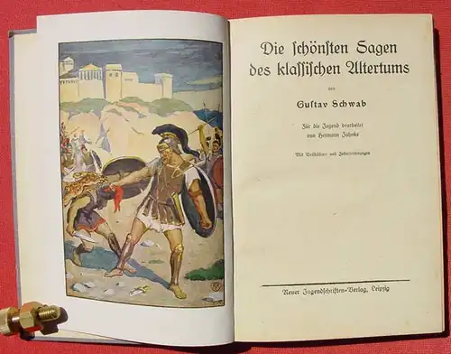 (0060391) Schwab "Sagen des Klassischen Altertums" Jugendbuch. 160 S., Neuer Jugendschriften-Verlag, Leipzig