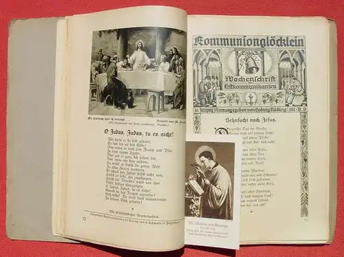 () "Kommunionsgloecklein" Wochenschrift fuer Erstkommunikanten. Sammlung aus 1935-1940. Hg. Ludwig Nuedling. Verlag Schwann, Duesseldorf