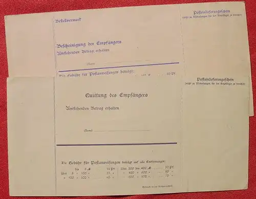 (1045079) 2 x Ganzsachen. Postanweisungen. 15, 20 Pf. Germania, unbeschrieben
