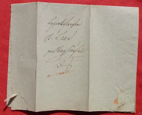 () Brief v. 1839 mit rotem Ortsstempel, siehe Bilder