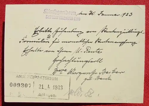 (1045086) Posthilfestempel "Kirchgandern ueber (Eichsfeld) Land" auf Postkarte Ganzsache, siehe scan