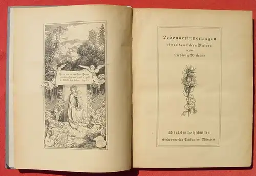 () Ludwig Richter "Lebenserinnerungen ... " 240 S., Holzschnitte. Einhorn-Verlag Dachau bei Muenchen