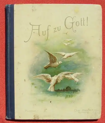 () "Auf zu Gott ! " Bibelworte und geistliche Lieder. Kunstbuch. 32 S., 1891, Theo Stroefler's Kunst-Vlg. Muenchen