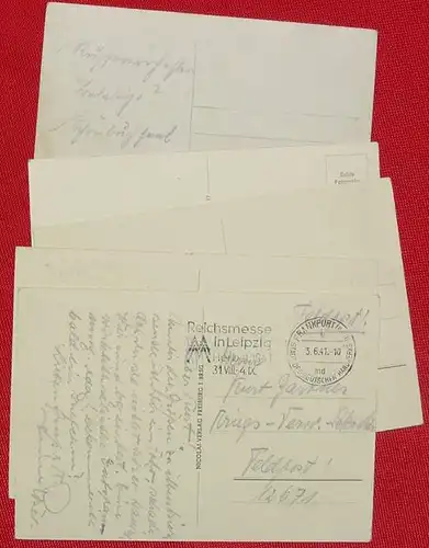 () 5 diverse Postkarten um 1941 ? Kuban-Kosaken-Chor u. Balaleikaorchester / Schwarzmee-Koskaen-Chor ...Orch. u.a. ..  Nur 1 Postkarte ist postalisch gelaufen :  Feldpostkarte vom 3. 6. 1941. 