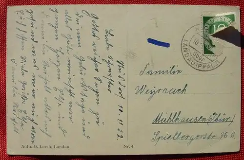 (1039208) Landau, Pfalz. Suedring und Marienkirche. 1952
