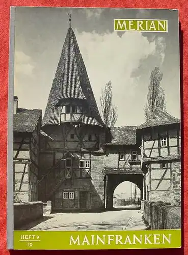 (1039227) Merian-Heft 1956, Nr. 9 : MAINFRANKEN. 96 Seiten. Sehr guter Zustand