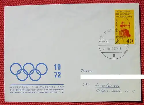 (1045765) Kuvert Arbeitskreis Olympiade 1972