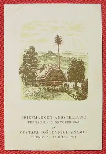 () Turnau 1941 Boehmen und Maehren. Sonderstempel. Gebrauchsspuren, siehe Bilder