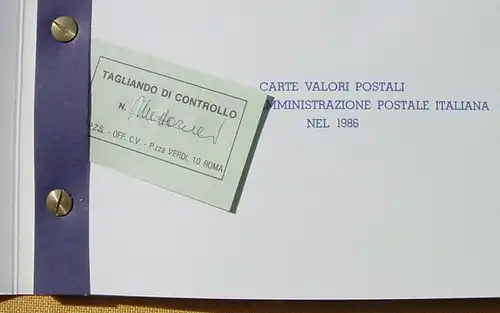 (1045772) Italien. Komplettes Jahrbuch 1986. Guter Zustand siehe bitte Bilder