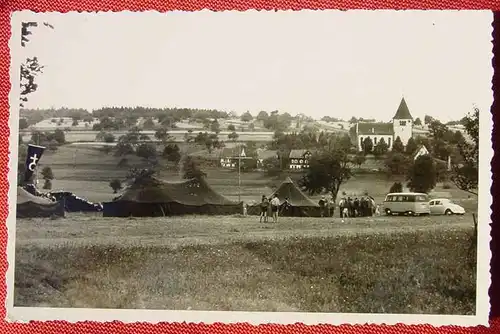 () Zeltlager. Jungschar ? Pfadfinder ? Foto-AK Loehrich, Walldorf, Baden