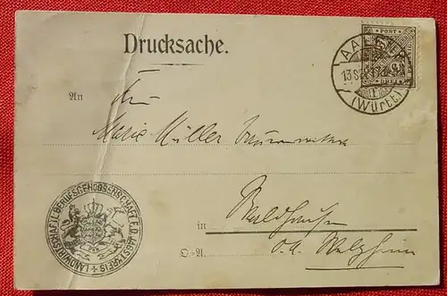 (1045837) Stempel AALEN Wuerttemberg 1917 Postkarte Heimatbeleg, siehe bitte Bilder, Knick