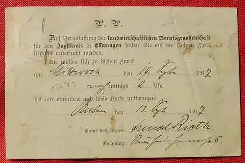 () Stempel AALEN Wuerttemberg 1917 Postkarte Heimatbeleg, siehe bitte Bilder, Knick