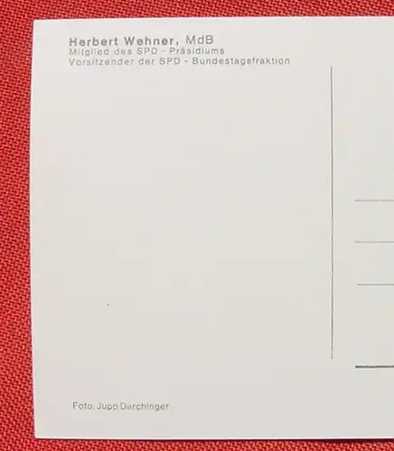 () Herbert Wehner, MdB. Vorsitzender der SPD-Bundestagsfraktion