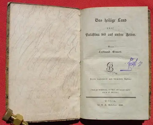 () Gessert. Palaestina ... . Verlag G. D. Baedeker 1835