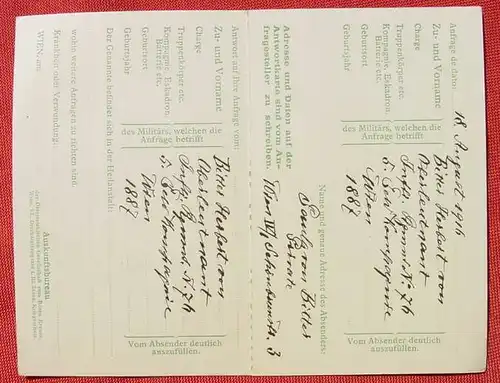 (1043606) 1. Weltkrieg. Rotes Kreuz. Doppel-Postkarte. Ganzsache. Um 1915