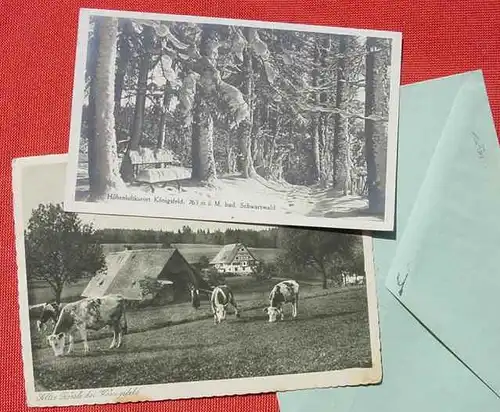 (1043615) 3 x Belege : Gebuehr bezahlt, Villingen, Schwarzwald 1945-1954, Posthilfestempel 2 x Erdmannsweiler