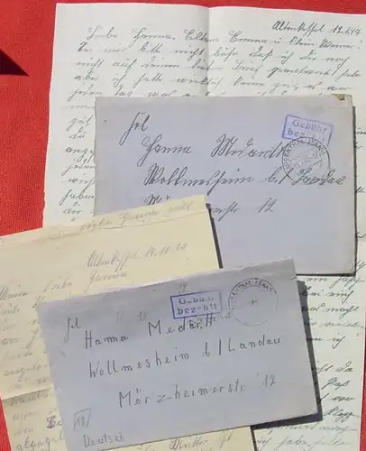 (1043617) 2 x Gebuehr bezahlt Briefe, Luisenthal, Saar / Voelklingen. Briefe mit Korrespondenz 1946-47