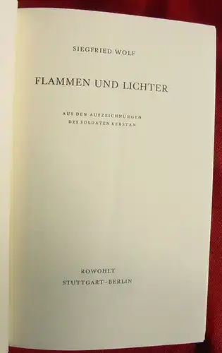 (1011642) "Flammen und Lichter" 120 S., Verlag Rowohlt, Stuttgart / Berlin 1941