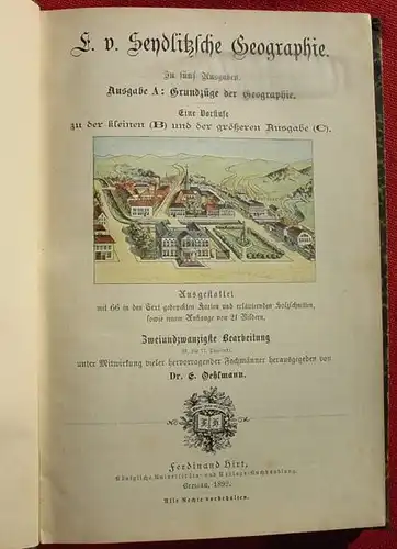 () Seydlitzsche Geographie. 66 Karten. Bilder (auch aus deutschen Schutzgebieten). 1892 Hirt, Breslau