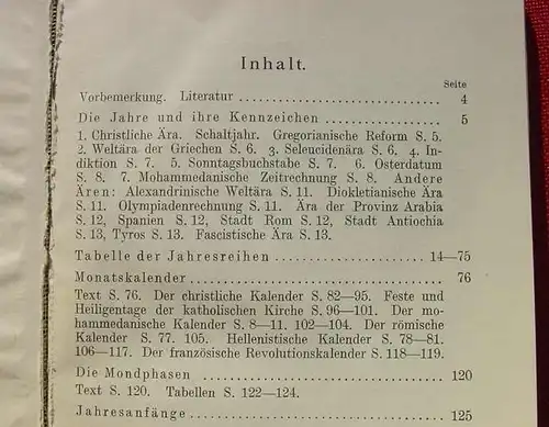 () Zeitrechnung der roemischen Kaiserzeit, des Mittelalters u. der Neuzeit. 128 S., 1934 Goeschen