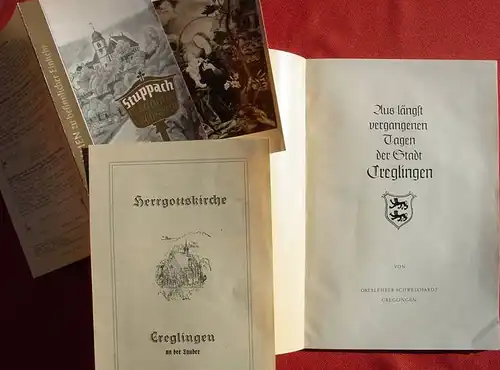 () Schweikhardt. ... Stadt Creglingen. 46 S., Bildtafeln ... 1960 Tauber-Zeitung, Bad Mergentheim