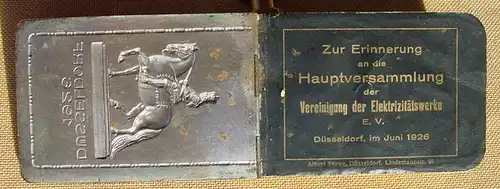 (1011585) Liederbuechlein 'Die schoensten Rheinlieder' mit Ganzmetall-Einband (!). 1926 Duesseldorf