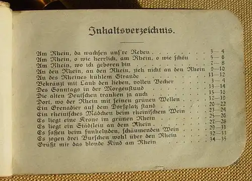 (1011585) Liederbuechlein 'Die schoensten Rheinlieder' mit Ganzmetall-Einband (!). 1926 Duesseldorf